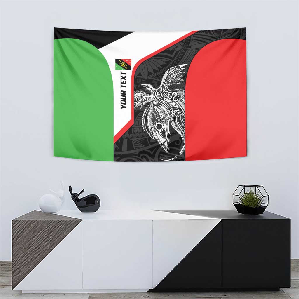 Personalised PNG Southern Highlands Province Tapestry Bird of Paradise Tattoo Flag Motif - Polynesian Pride