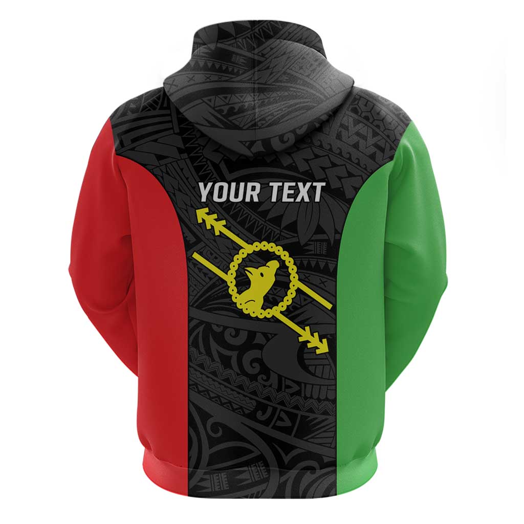 Personalised PNG Southern Highlands Province Zip Hoodie Bird of Paradise Tattoo Flag Motif - Polynesian Pride