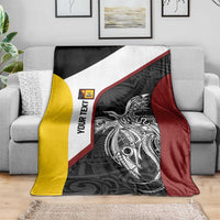 Personalised PNG Western Province Blanket Bird of Paradise Tattoo Flag Motif - Polynesian Pride