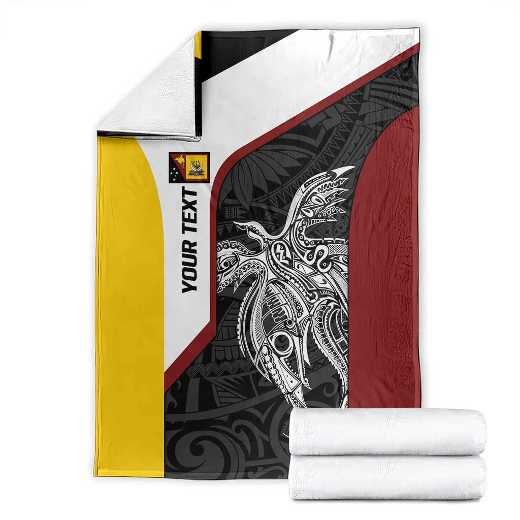 Personalised PNG Western Province Blanket Bird of Paradise Tattoo Flag Motif - Polynesian Pride