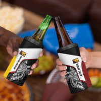 Personalised PNG Western Province 4 in 1 Can Cooler Tumbler Bird of Paradise Tattoo Flag Motif - Polynesian Pride