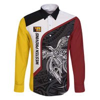 Personalised PNG Western Province Family Matching Puletasi and Hawaiian Shirt Bird of Paradise Tattoo Flag Motif - Polynesian Pride