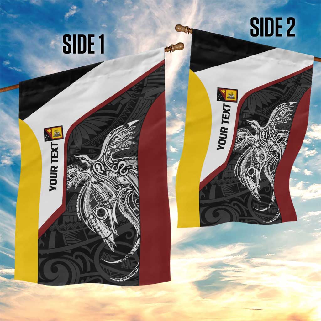 Personalised PNG Western Province Garden Flag Bird of Paradise Tattoo Flag Motif - Polynesian Pride