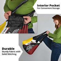 Personalised PNG Western Province Grocery Bag Bird of Paradise Tattoo Flag Motif - Polynesian Pride