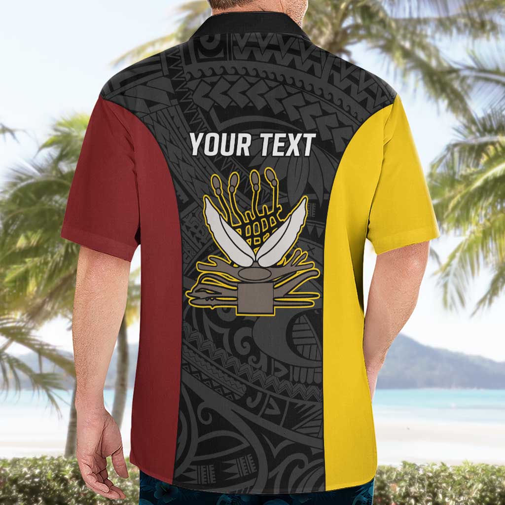 Personalised PNG Western Province Hawaiian Shirt Bird of Paradise Tattoo Flag Motif - Polynesian Pride