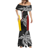 Personalised PNG Western Province Mermaid Dress Bird of Paradise Tattoo Flag Motif - Polynesian Pride