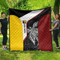 Personalised PNG Western Province Quilt Bird of Paradise Tattoo Flag Motif - Polynesian Pride