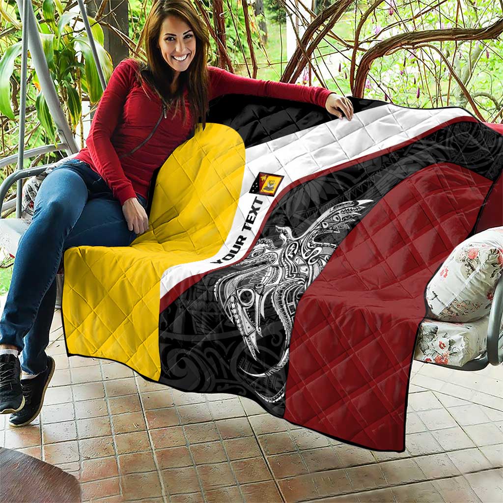 Personalised PNG Western Province Quilt Bird of Paradise Tattoo Flag Motif - Polynesian Pride