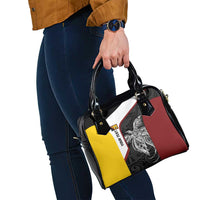 Personalised PNG Western Province Shoulder Handbag Bird of Paradise Tattoo Flag Motif - Polynesian Pride