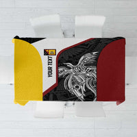 Personalised PNG Western Province Tablecloth Bird of Paradise Tattoo Flag Motif - Polynesian Pride