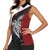 Personalised PNG Western Province Women Sleeveless Polo Shirt Bird of Paradise Tattoo Flag Motif - Polynesian Pride