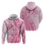 Pacific Girl and Butterfly Cancer Ribbon Personalised Hoodie