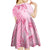Pacific Girl and Butterfly Cancer Ribbon Personalised Kid Short Sleeve Dress