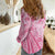 Pacific Girl and Butterfly Cancer Ribbon Personalised Women Casual Shirt