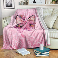 Faith Hope Love Butterfly Ribbon Personalised Blanket LT9 Pink - Polynesian Pride