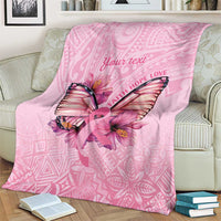 Faith Hope Love Butterfly Ribbon Personalised Blanket LT9 - Polynesian Pride