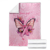 Faith Hope Love Butterfly Ribbon Personalised Blanket LT9 - Polynesian Pride