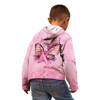 Faith Hope Love Butterfly Ribbon Personalised Kid Hoodie