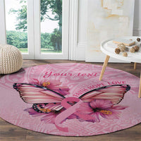 Faith Hope Love Butterfly Ribbon Personalised Round Carpet LT9 - Polynesian Pride