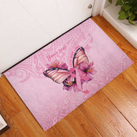 Faith Hope Love Butterfly Ribbon Personalised Rubber Doormat LT9 - Polynesian Pride