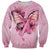 Faith Hope Love Butterfly Ribbon Personalised Sweatshirt