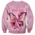 Faith Hope Love Butterfly Ribbon Personalised Sweatshirt