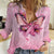 Faith Hope Love Butterfly Ribbon Personalised Women Casual Shirt