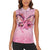 Faith Hope Love Butterfly Ribbon Personalised Women Sleeveless Polo Shirt