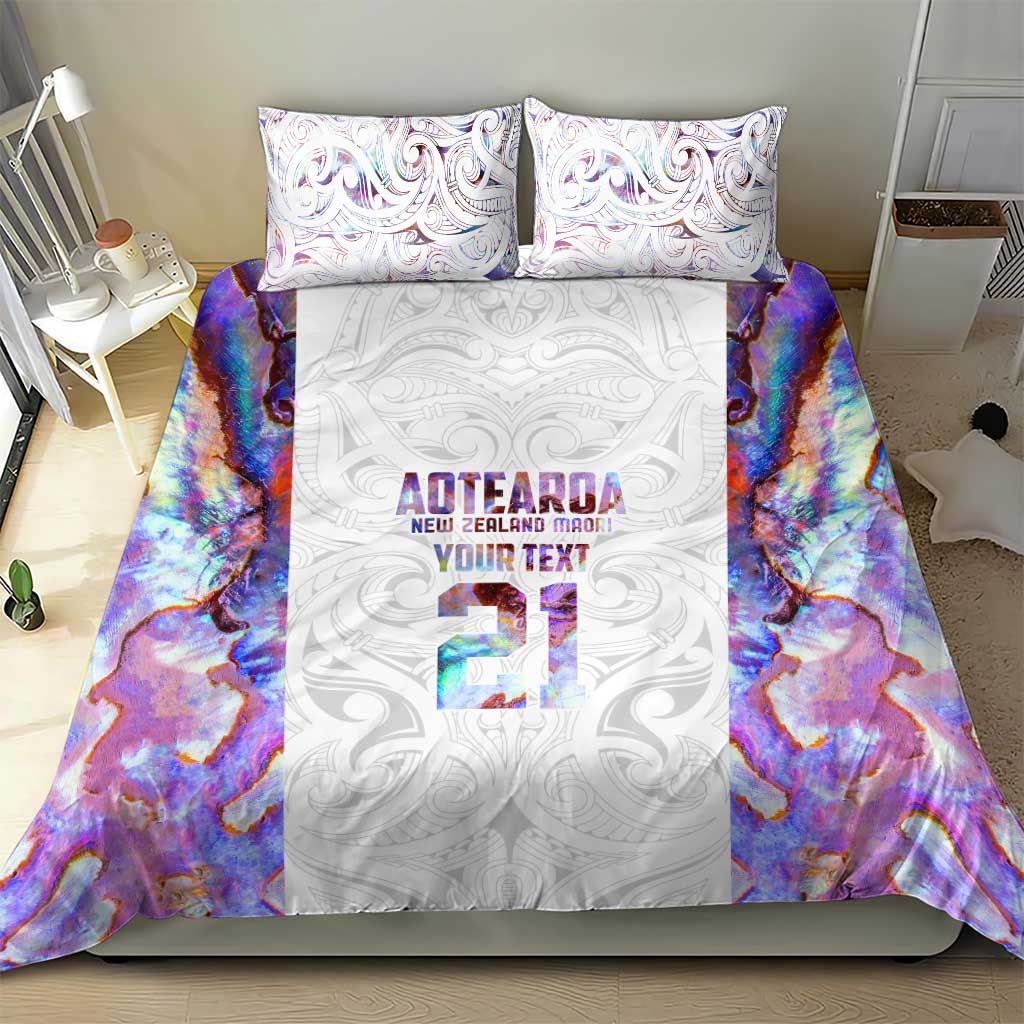 Custom New Zealand Aotearoa Bedding Set Pink Maori Paua Shell Indigenous - Polynesian Pride