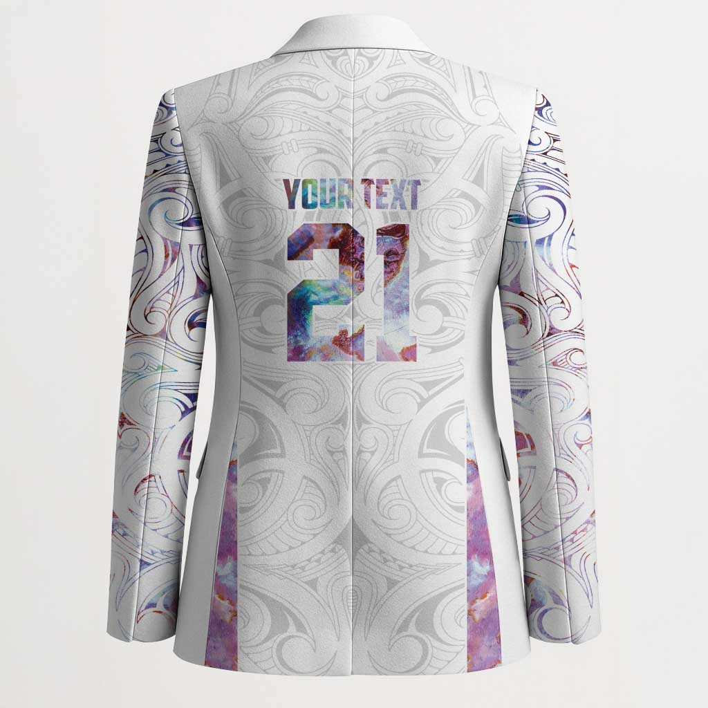 Custom New Zealand Aotearoa Blazer Pink Maori Paua Shell Indigenous - Polynesian Pride
