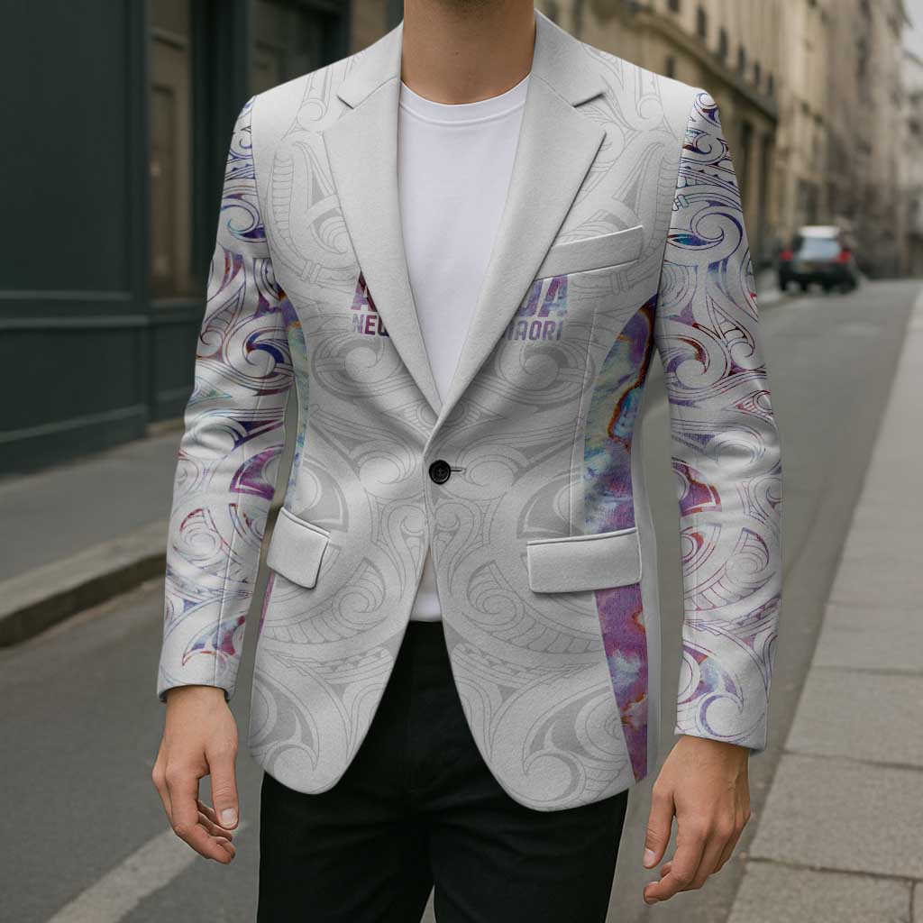 Custom New Zealand Aotearoa Blazer Pink Maori Paua Shell Indigenous - Polynesian Pride