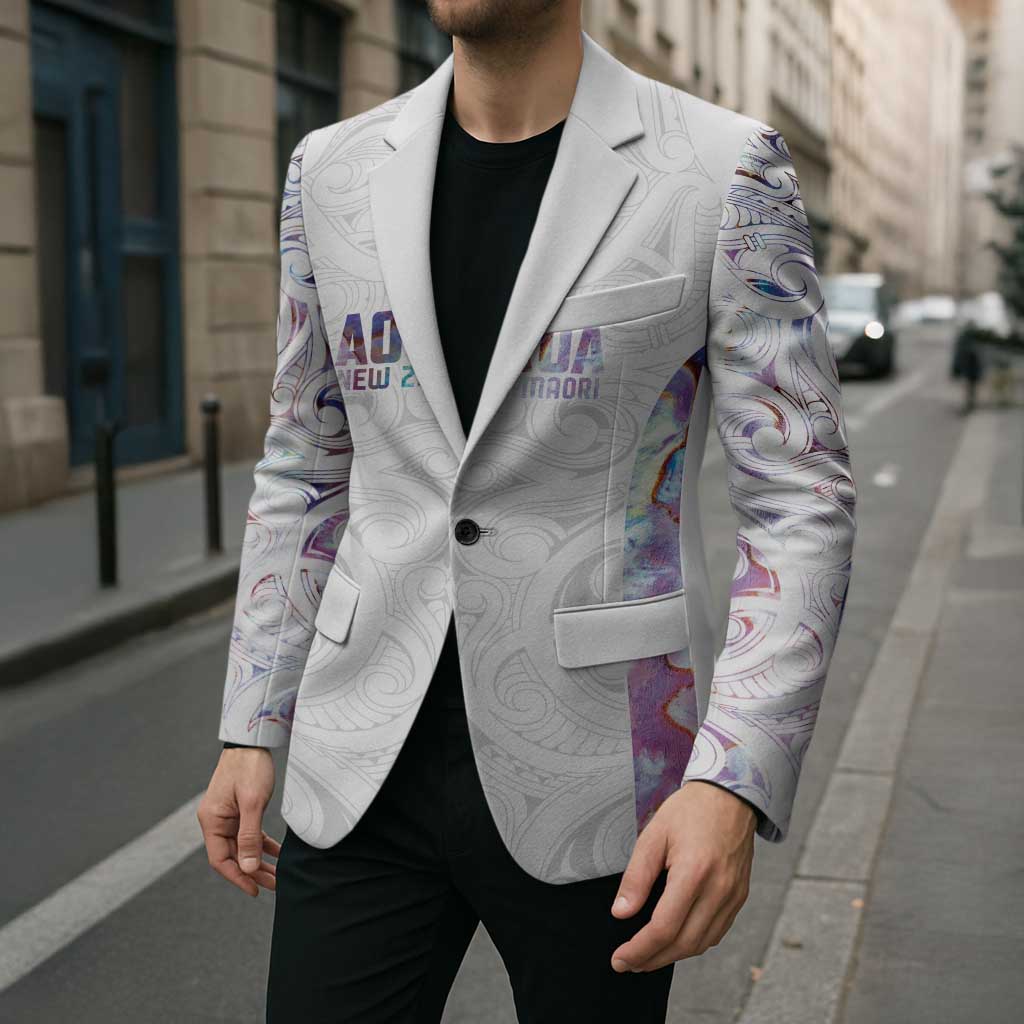 Custom New Zealand Aotearoa Blazer Pink Maori Paua Shell Indigenous - Polynesian Pride