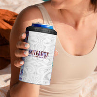 Custom New Zealand Aotearoa 4 in 1 Can Cooler Tumbler Pink Maori Paua Shell Indigenous - Polynesian Pride