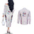 Custom New Zealand Aotearoa Couples Matching Off The Shoulder Long Sleeve Dress and Long Sleeve Button Shirt Pink Maori Paua Shell Indigenous - Polynesian Pride