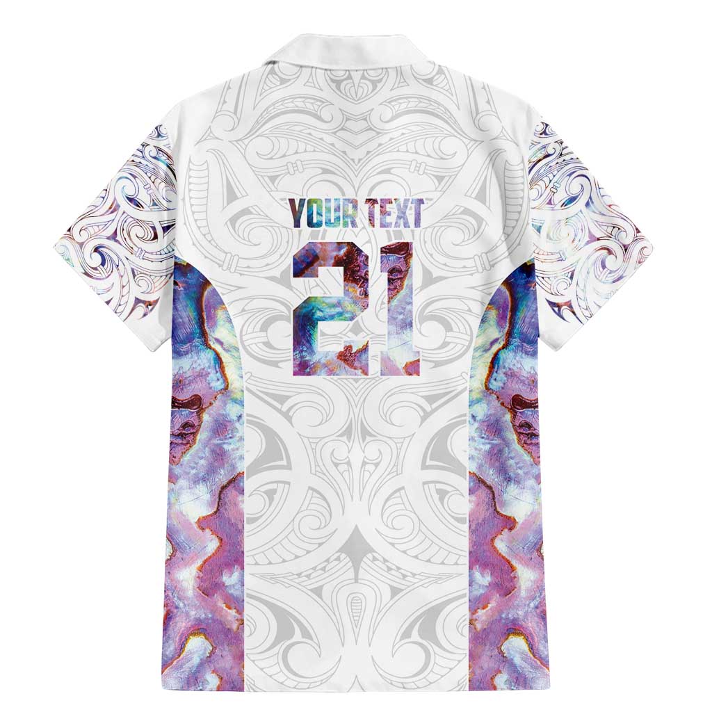 Custom New Zealand Aotearoa Family Matching Mermaid Dress and Hawaiian Shirt Pink Maori Paua Shell Indigenous - Polynesian Pride