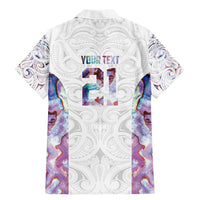 Custom New Zealand Aotearoa Family Matching Mermaid Dress and Hawaiian Shirt Pink Maori Paua Shell Indigenous - Polynesian Pride