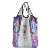 Custom New Zealand Aotearoa Grocery Bag Pink Maori Paua Shell Indigenous - Polynesian Pride