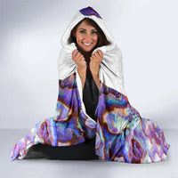 Custom New Zealand Aotearoa Hooded Blanket Pink Maori Paua Shell Indigenous - Polynesian Pride