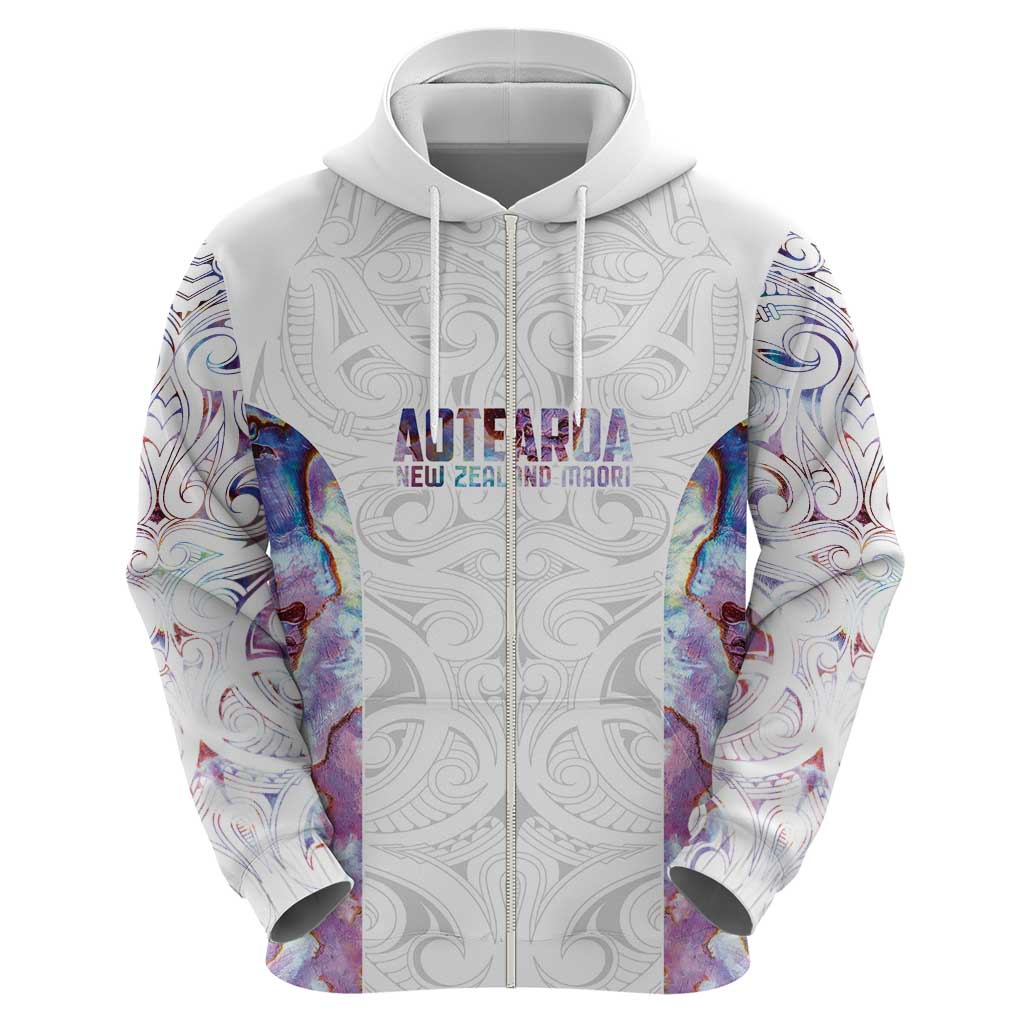 Custom New Zealand Aotearoa Hoodie Pink Maori Paua Shell Indigenous - Polynesian Pride
