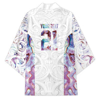 Custom New Zealand Aotearoa Kimono Pink Maori Paua Shell Indigenous - Polynesian Pride