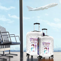 Custom New Zealand Aotearoa Luggage Cover Pink Maori Paua Shell Indigenous - Polynesian Pride