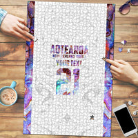 Custom New Zealand Aotearoa Puzzle Pink Maori Paua Shell Indigenous - Polynesian Pride