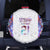Custom New Zealand Aotearoa Spare Tire Cover Pink Maori Paua Shell Indigenous - Polynesian Pride