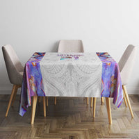 Custom New Zealand Aotearoa Tablecloth Pink Maori Paua Shell Indigenous - Polynesian Pride