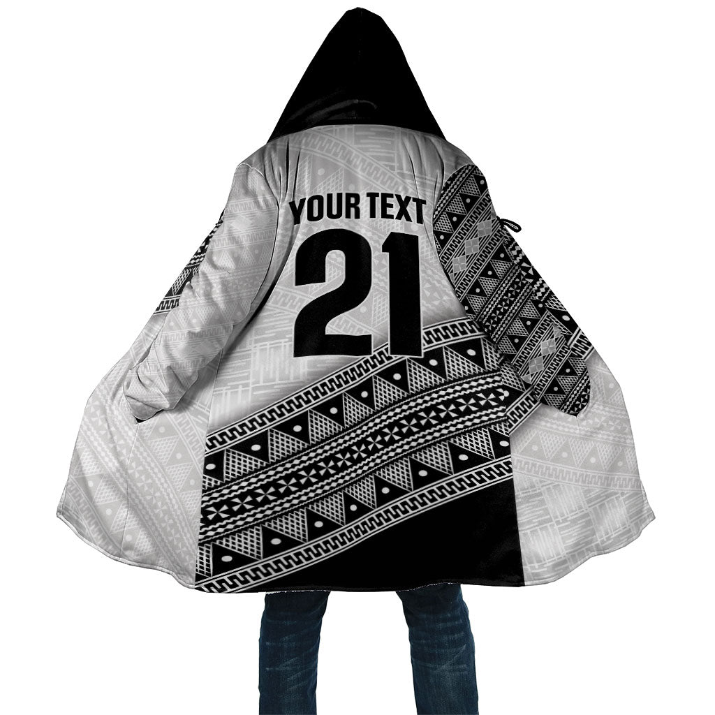 2026 Autumn Rugby Nations Fiji Custom Cloak Fijian Tapa Tribal Lauhala Inspired LT9 Unisex Black - Polynesian Pride