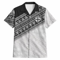 2026 Autumn Rugby Nations Fiji Custom Hawaiian Shirt Fijian Tapa Tribal Lauhala Inspired LT9 Black - Polynesian Pride