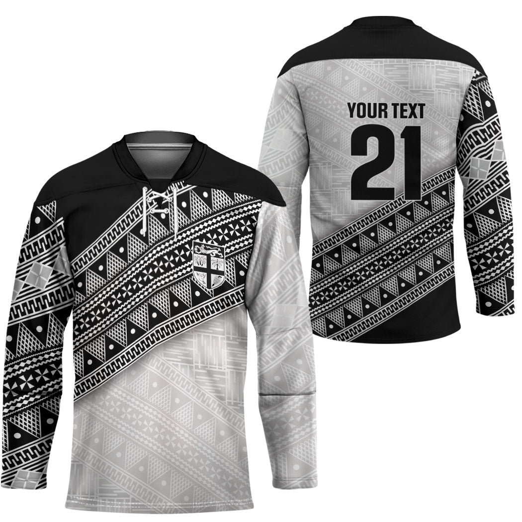 2026 Autumn Rugby Nations Fiji Custom Hockey Jersey Fijian Tapa Tribal Lauhala Inspired LT9 - Polynesian Pride