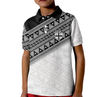 2026 Autumn Rugby Nations Fiji Custom Kid Polo Shirt Fijian Tapa Tribal Lauhala Inspired LT9 Kid Black - Polynesian Pride