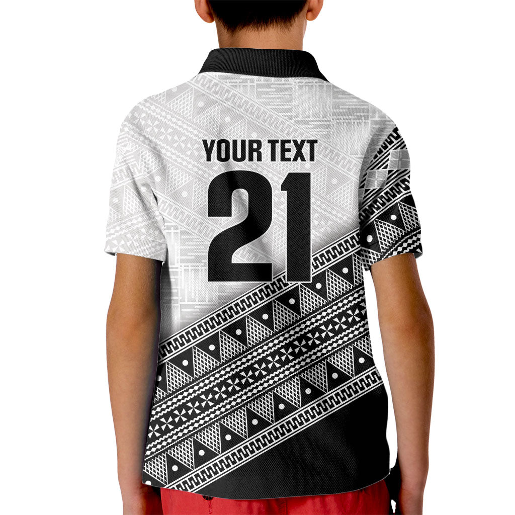 2026 Autumn Rugby Nations Fiji Custom Kid Polo Shirt Fijian Tapa Tribal Lauhala Inspired LT9 - Polynesian Pride