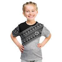 2026 Autumn Rugby Nations Fiji Custom Kid T Shirt Fijian Tapa Tribal Lauhala Inspired LT9 Black - Polynesian Pride